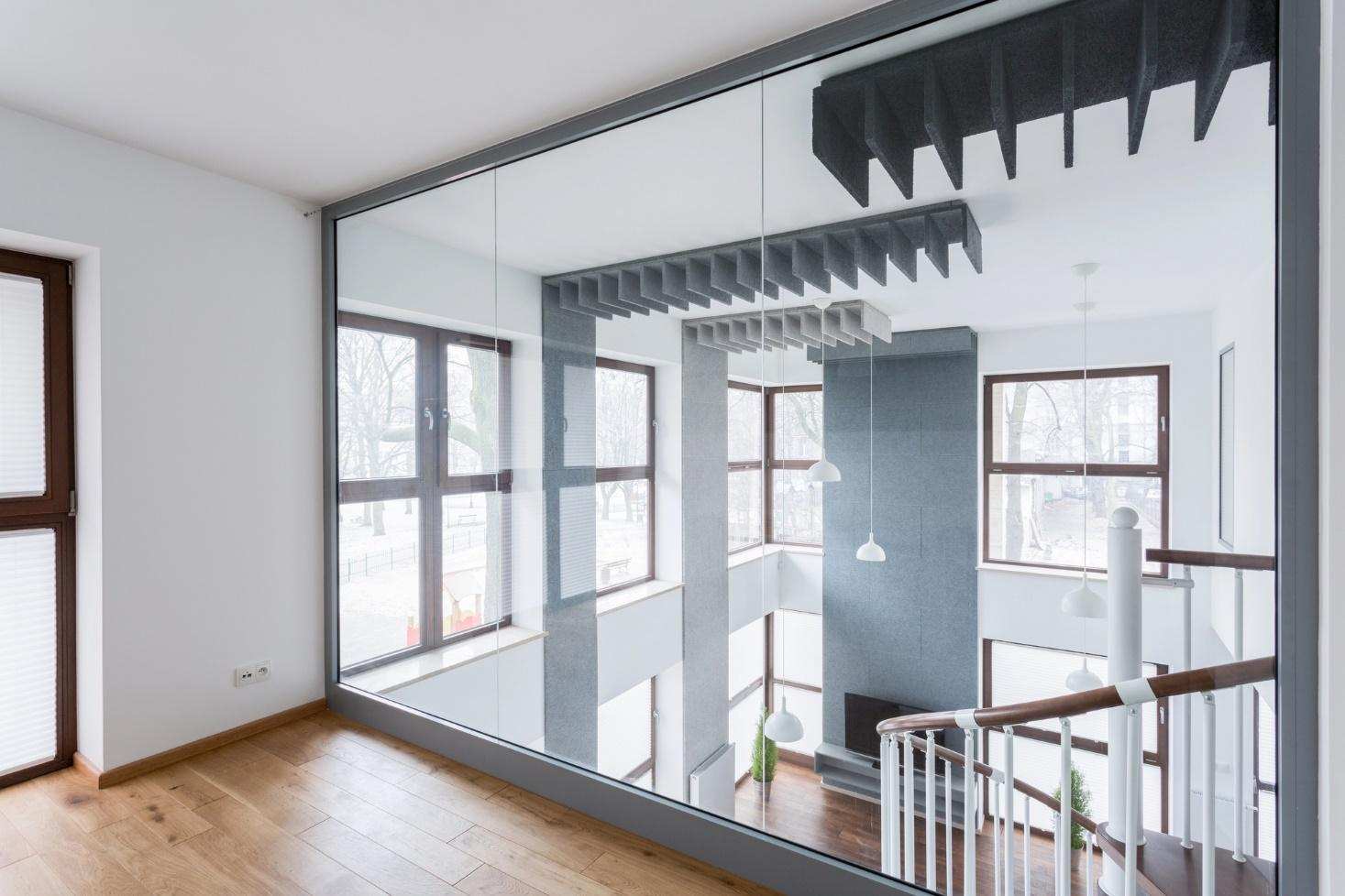 A mirror wall in the house.